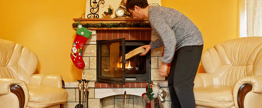 Rusted Metal Fireplace Restoration in Cameron Park, California
